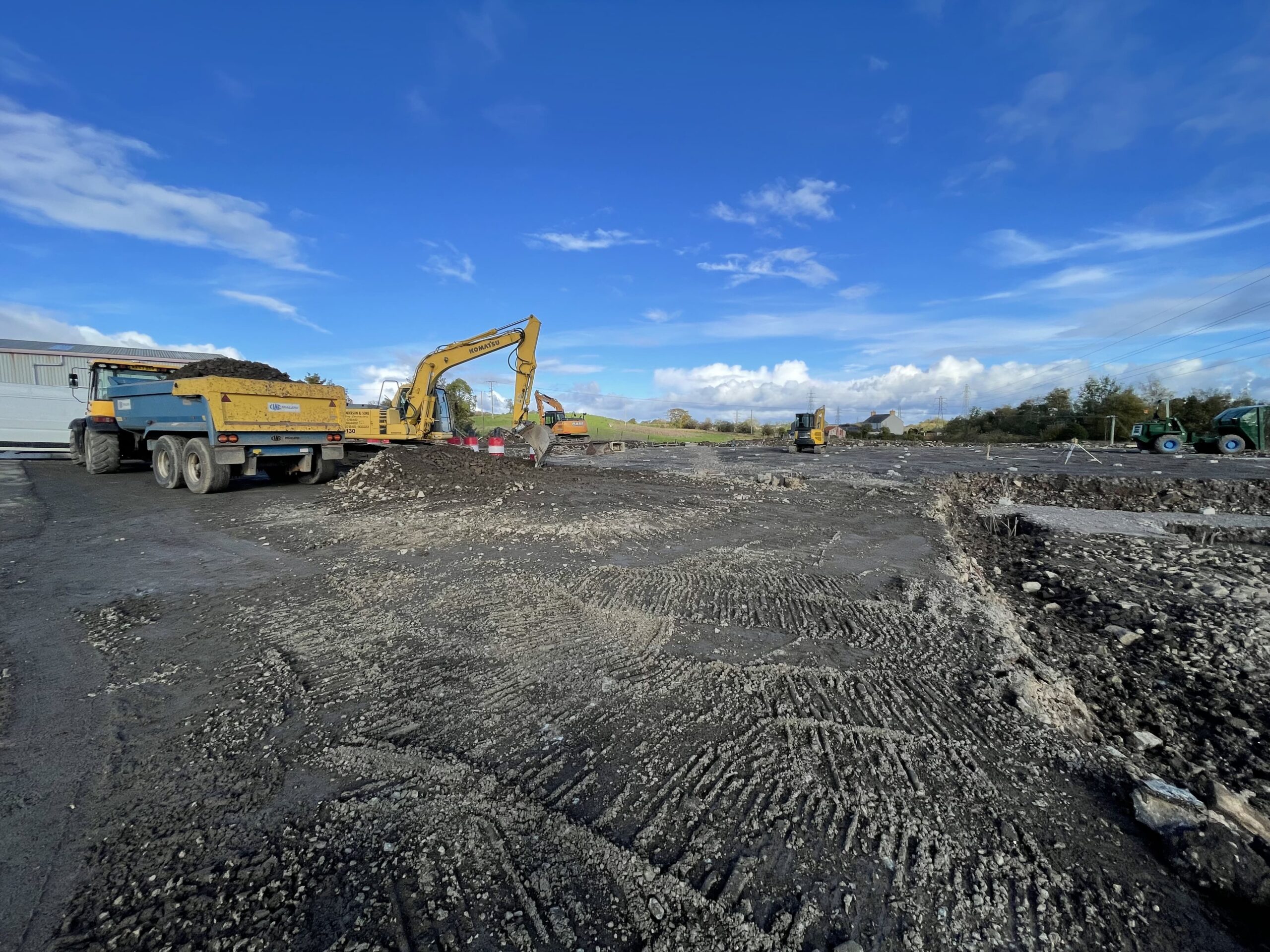 Digger starting work